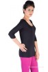 De Moza Casual 3/4 Sleeve Solid Women's Top